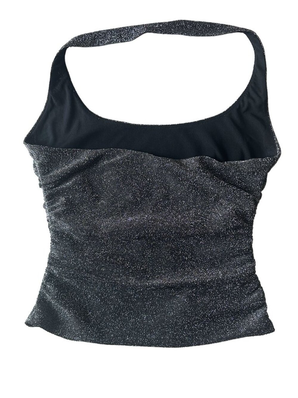 NWT Reformation Molly Knit Top Silver Sparkle Metallic Shimmer Halter XS - Picture 2 of 5